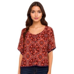 Mudd semi-sheer top, S